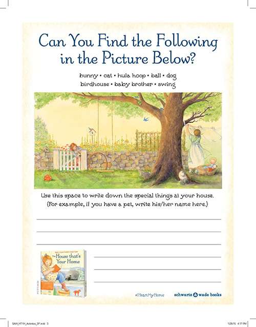 The House That's Your Home Activities